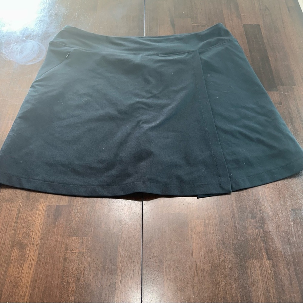 L.L.Bean Women Stretch Hiking Athletic Black Skort Large